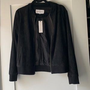 Cupcakes and Cashmere Suede bomber jacket